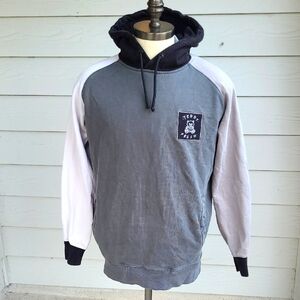 TEDDY FRESH Grey‎ Black Block Logo Pattern Cotton Medium Mens Hoodie Sweater
